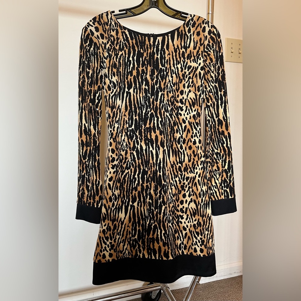 Cache Sequin Leopard Print Sheath Party Dress - image 7